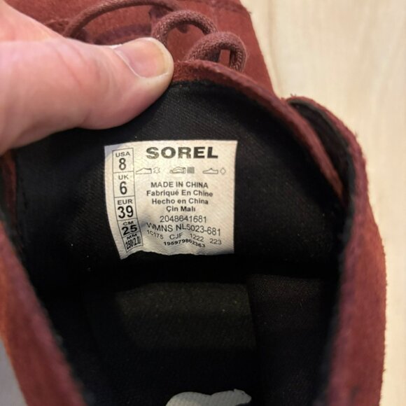Sorel Womens Evie II Lace-Up Suede Ankle Boots Size 8 Spice - Picture 4 of 8